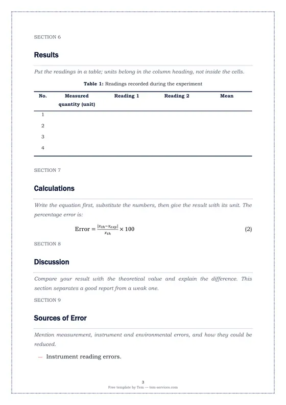 Lab report · “Qamar” design — صفحة داخلية