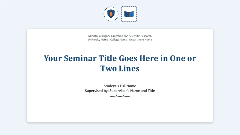 Seminar · “Atlas” design — شريحة العنوان