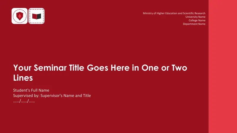 Seminar · “Nova” design — شريحة العنوان