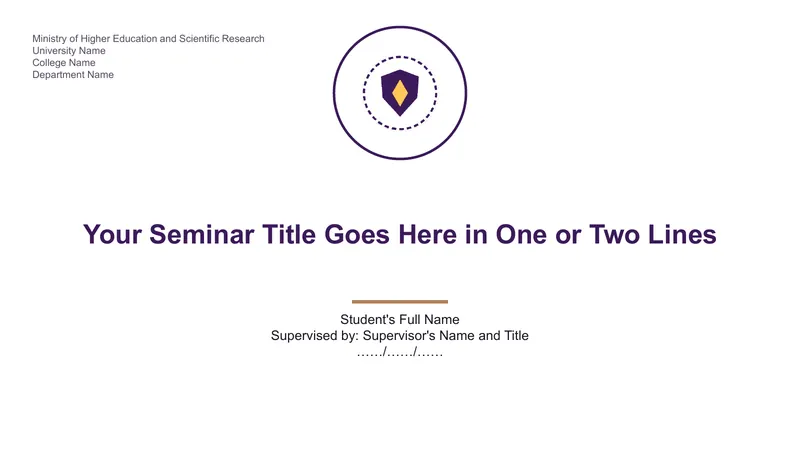 Seminar · “Orbit” design — شريحة العنوان